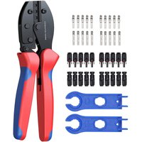 MC3 MC4 Solar-Crimpwerkzeuge für Solarpanel-PV-Kabel 2,5/4,0/6,0 mm² + 20 Stück MC4-Stecker, weiblich, Solarpanel-Kabel + 1 Paar von MEMKEY