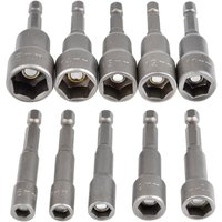 Magnetischer Innensechskant-Steckschlüssel, 10 Stück, Schlagschrauber-Steckschlüssel, 6–15 mm, magnetischer Innensechskant-Steckschlüssel, Magnetischer Innensechskant-Steckschlüssel, 10 Stück, Schlagschrauber-Steckschlüssel, 6–15 mm, magnetischer Innensechskant-Steckschlüssel, von MEMKEY