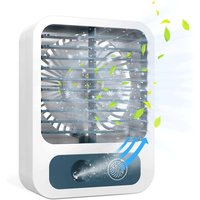 Mini-Schreibtischventilator, Nebelventilator mit 60-ml-Wassertank, wiederaufladbarer USB-Ventilator mit 3 Geschwindigkeiten, leiser Ventilator, ideal Mini-Schreibtischventilator, Nebelventilator mit 60-ml-Wassertank, wiederaufladbarer USB-Ventilator mit 3 Geschwindigkeiten, leiser Ventilator, ideal von MEMKEY