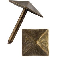 Memkey - Packung mit 40 dekorativen Nägeln aus gealtertem bronzefarbenem Messing, 12 x 12 mm von MEMKEY