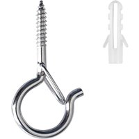 Memkey - Q-Hanger 22er-Pack Schraubhaken zum Aufhängen an Wand oder Decke mit Sicherheitsschnalle für Neujahr, Zuhause, Garage, Party (Silber) von MEMKEY