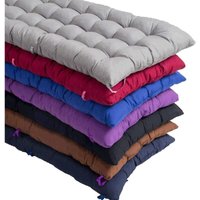 Rechteckiges Baumwollkissen für 2- oder 3-Sitzer-Gartenbank, 8 cm dick, für Loungesessel, Schaukel, Terrasse, drinnen und draußen, grau, 110 x 40 cm von MEMKEY