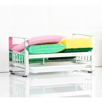 Schwammhalter, Spülbecken-Organisation, Aufbewahrungsschwammhalter aus Edelstahl 304, Küchenspüle-Organizer mit herausnehmbarer Auffangschale, Schwammhalter, Spülbecken-Organisation, Aufbewahrungsschwammhalter aus Edelstahl 304, Küchenspüle-Organizer mit herausnehmbarer Auffangschale, von MEMKEY