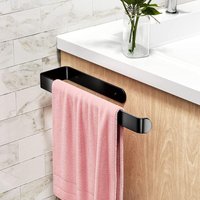 Memkey - Selbstklebender oder gebohrter Handtuchhalter, wasserdichter und rostfreier Küchenhandtuchhalter aus Aluminium, geeignet für Handtücher, von MEMKEY