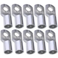 Memkey - Set mit 10 elektrischen Anschlüssen mit röhrenförmiger Öse – Öse – ø 8 mm – nicht isoliert – für 50 mm² Leiter – elektrischer Drahtverbinder von MEMKEY