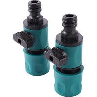 Memkey - Set mit 2 Schnellanschlüssen für Gartenschläuche mit 16-mm-Ventil von MEMKEY