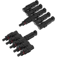 Memkey - Stück Solarpanel-Kabelverbinder, 5 zu 1 Photovoltaik-Kabel-Verbindungsrohr-Abzweigverbinder für Solarenergie-Panel von MEMKEY