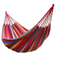 Tragbare Fallschirmtuch-Hängematte, Baumwolle, atmungsaktiv, Garten-Hängematte, tragbar, für Reisen, Camping, für doppelte maximale Belastung 300 kg, von MEMKEY