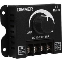Weitbereichs-Dimmschalter, EIN/AUS-Schalter mit schwarzem Aluminiumgehäuse, max. 30 a Dimmer, Schaltregler für einfarbige LED-Streifen (DC12–24 v) von MEMKEY