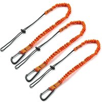 Werkzeug-Lanyard, 3-teiliges einziehbares Sicherheits-Werkzeug-Lanyard mit Einzelkarabiner und verstellbarem Schnallenende, Absturzsicherungswerkzeug von MEMKEY