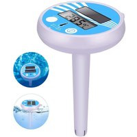 Schwimmendes Solar-Digital-Pool-Thermometer, elektronisches Schwimmbad-Thermometer, schwimmendes Solar-Thermometer, mit LCD-Display, für Außen- und von MEMKEY