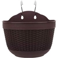 Memkey - Selbstbewässernder hängender Blumentopf mit Wasserreservoir für Wand- oder Gartendekoration, 25 x 16,5 x 15 cm, braun von MEMKEY