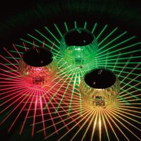 Solar-Poolleuchte, IP44 wasserdichtes schwimmendes Licht mit Lichtsensor, mehrfarbige LED-Solarlampe für Garten, Party, Teichdekoration von MEMKEY