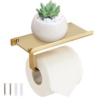 Wand-Toilettenpapierhalter mit Telefonablage – Papierspender aus Edelstahl für das Badezimmer von MEMKEY