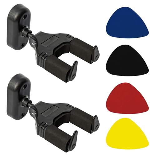Gitarrenständer 2-teilig mit 4 Plektren Gitarrenhalter Wandmontage Gitarrenwandhalter Gitarrenständer Gitarrenhalter Schwebende Gitarre von MEMOFYND