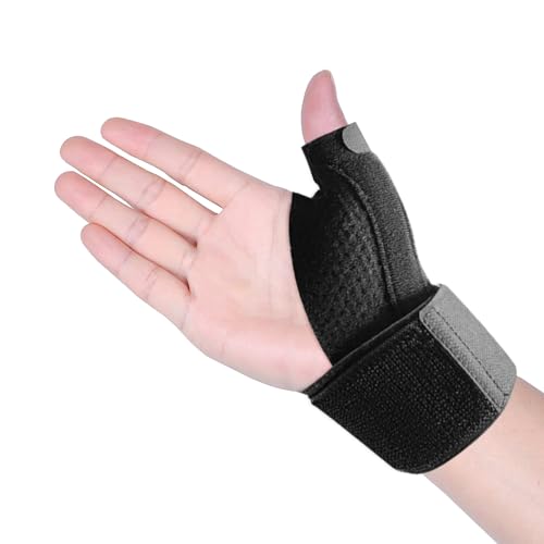 MEMOFYND 1 Stück Handgelenkbandage, weiche Sport-Handgelenkbandage, Daumen-Handgelenkbandage, Handgelenkschutz, elastische Handgelenkstützbandage, unverzichtbar für Sport und Fitness (schwarz) von MEMOFYND