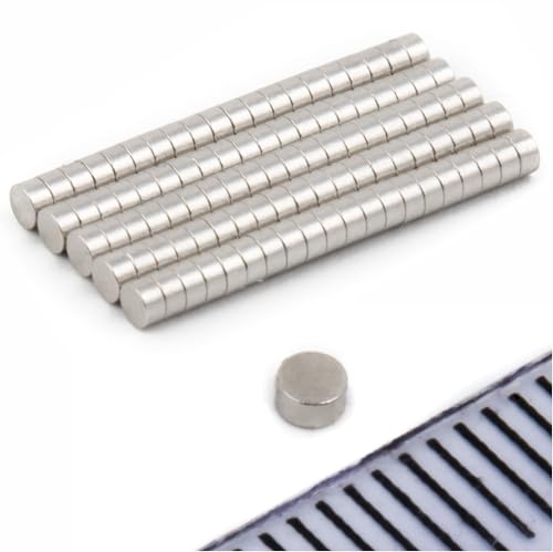 N35 ZYLINDER-NEODYM-MAGNET UpMax 2 x 1 mm, 100er-Set, stark von MEMORABBIT