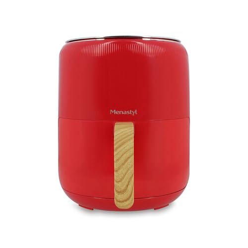 MENASTYL - Fritteuse ohne Heißluftöl Colorama – ohne PFAS – 4,5 l – 8 Programme – Temperatur einstellbar bis 200 °C – Timer 1 Stunde – Korb und Gitter spülmaschinenfest (Magenta) von MENASTYL