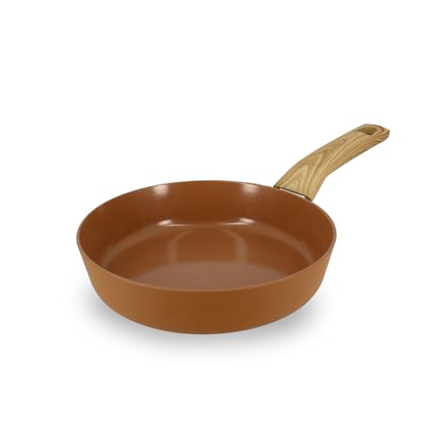 MENASTYL - Pfanne 20 cm Colorama Haselnuss – aus Aluminium – Antihaftbeschichtung aus Keramik – für alle Herde, auch Induktion von MENASTYL