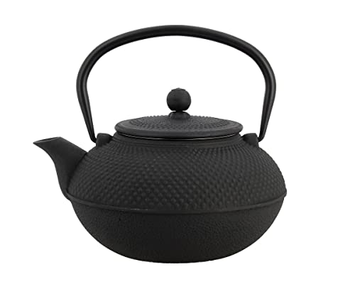 TheKitchenette 7321423 Teekanne, Gusseisen, 1,5 l, Schwarz von MENASTYL