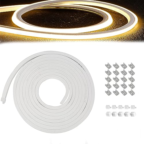 MENAYODA LED Strip, 5M Flexibel Silikon Wasserdicht LED Lichtband Abdeckung, LED DIY Strips Silikon LED Profile für Innen Aussenbereich Deko von MENAYODA