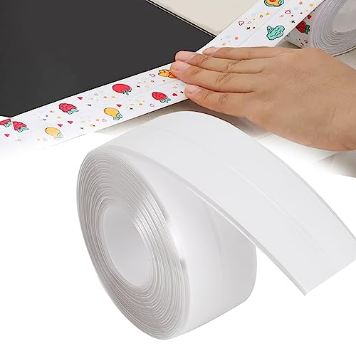 Weichsockelleiste,Dichtungsband Selbstklebend Abschlussleiste aus PVC Wasserdichtes klebeband Verhindert, dass Feuchtigkeit und verhindert Schimmel für Küche und Badezimmer (Bunte Früchte 5m) von MENAYODA