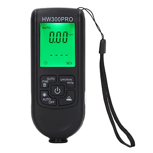 Lackdickenmessgerät Für Auto, Digitales Lackschichtdickenmessgerät, ABS mit Tragbarem Seil, Automatische Abschaltfunktion, Farbbeschichtungsmessgerät für den Außenbereich (BLACK) von MENDUNER