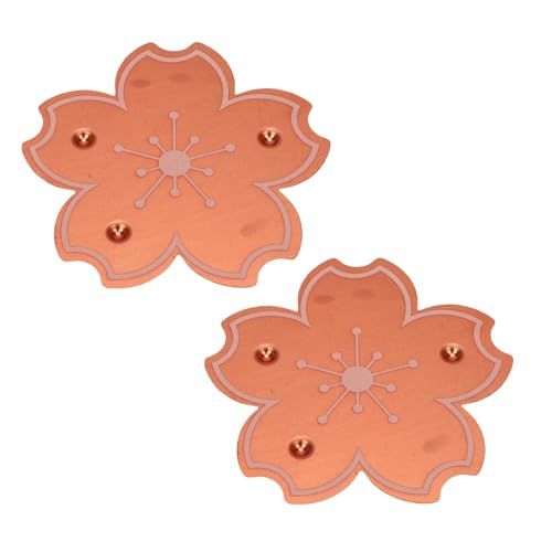 MENDUNER 2 PCs Niedliche Vogelbad Kupferscheibe, Blumen- und Muschelformen, 0,6 Mm Verstärkt 99,99% Reine Kupferreinigungsscheibe, Dreifache Unterstützung für Physischen Safe (C-Typ) von MENDUNER