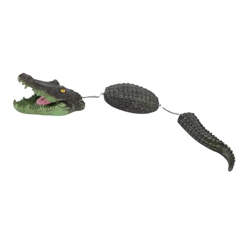 MENDUNER 3 Segment Floating Alligatoren Head Decoy, Teichkrokodilenkopf für Dekorationen, Außenpools Schwimmfleisch Gefälschter Alligatorkopf, Swimmingpool oder Trick von MENDUNER