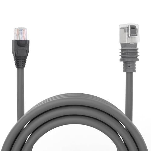 MENDUNER Mini Kabel, Mini, Rechteckiger Satelliten-Ethernet-Kabel-Verlängerungsersatz, Verhindert Wasser, Tragbar für Mini-Rechteck-Satellitengrau (1m / 3ft) von MENDUNER