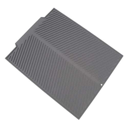 MENDUNER Silikonschale Trocknungsmatte 19.09 "x 15,94", Wärmefestgänner Schale Abflussmatte für Küchentheke, Kein Schlupf Einfach Saubere Waschbeckenmatte, Waschbecken (Gray) von MENDUNER