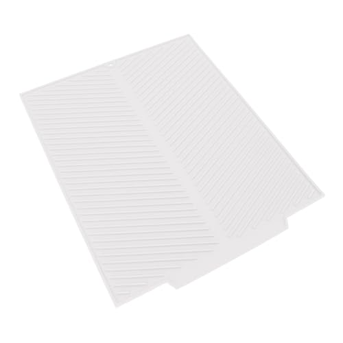 MENDUNER Silikonschale Trocknungsmatte 19.09 "x 15,94", Wärmefestgänner Schale Abflussmatte für Küchentheke, Kein Schlupf Einfach Saubere Waschbeckenmatte, Waschbecken (white) von MENDUNER