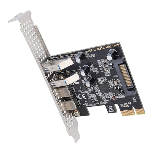 MENDUNER USB3.2 PCIe -Expansionskarte - 5 Gbit/s Übertragungsgeschwindigkeit, Stabile Stromversorgung, Kompatibel mit/Systemen und Desktop PCs von MENDUNER