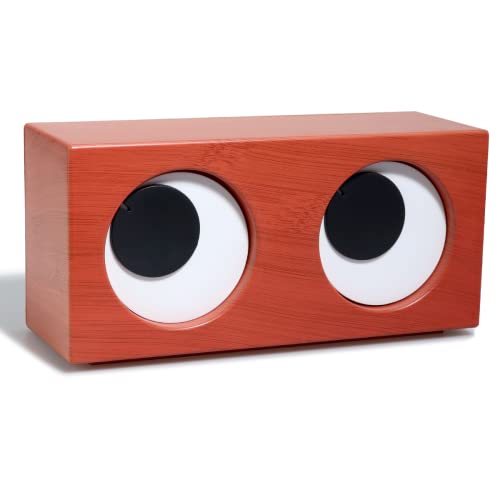 Meng Zhi AO Desktop Big Eyes Clock Rotating Eyes Clock Creative Funny Kids Clock Perfect Clock Gift for Kids Mother Father Valentine Christmas (Brown) von MENG ZHI AO