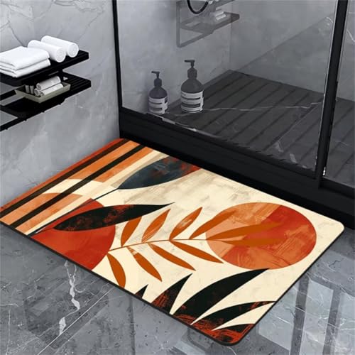 Badezimmerteppich, Badematte Duschvorleger Badteppich Badvorleger Rutschfest Waschbar Teppiche Badezimmer 80x120cm Bad Teppiche, Bathroom Stone Bath Mat, Badläufer Badematten Badteppiche Orange, W Badezimmerteppich, Badematte Duschvorleger Badteppich Badvorleger Rutschfest Waschbar Teppiche Badezimmer 80x120cm Bad Teppiche, Bathroom Stone Bath Mat, Badläufer Badematten Badteppiche Orange, W von MENGCH