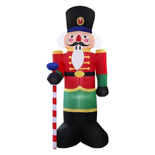 MENGDA 8 ft/240 cm Inflatable Walnut Soldier for Christmas Decoration Inflatable Christmas with Integrated LEDs Inflatable Yard Decoration and Garden Lawn and Holiday Party Decor von MENGDA