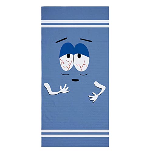 Lustiges nettes Towelie Handtuch angepasstes blaues Towelie Mikrofaser Badetuch Gesicht Strandtuch für Badezimmer Pool 140x70 Geschenke von MENGDIYAQIAN