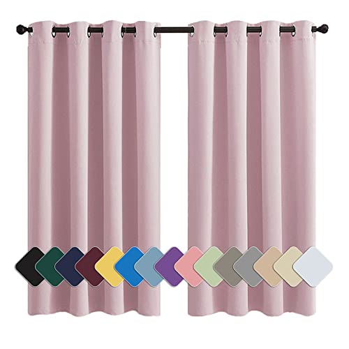 Curtains Modern Schallschutz Vorhang Blickdicht Geräuschreduzierung Einfach Anzubringen, für Wohnzimmer Schlafzimmer Tür Hell-Pink 1 Stück, 100x140cm(HxB) von MENGH