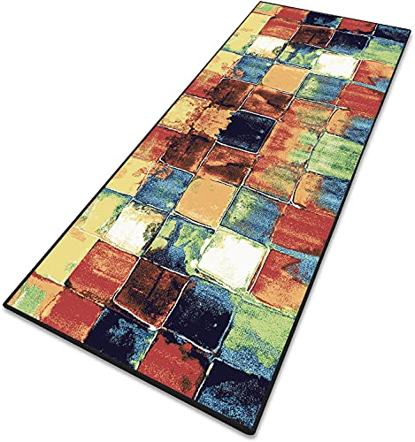 MENGH Korridor Teppich Teppich läufer Flur Interior Teppich 6mm rutschfest & leicht abwaschbar für Wohnzimmer, Flur, Büro, Schlafzimmer, Küche, Esszimmer gekettelt - 120x400cm von MENGH