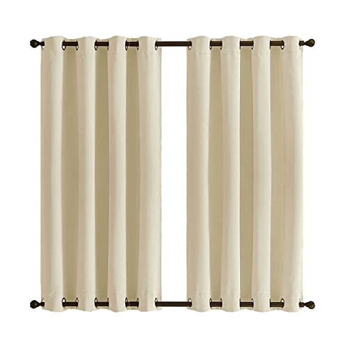 MENGH Outdoor Vorhänge Blickdicht 150x205cm, Sonnenschutz Wetterfest Sichtschutz Balkon Vorhang für Pavillon Strandhaus - Beige 1 Stück von MENGH