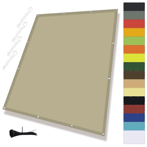 MENGH Sonnenschirm Segel,Balkonumrandung mit ösen,Sonnensegel Wasserdicht mit ösen,Wasserabweisend Imprägniert 95% Uv-Blockfür überdachung Balkon Terrasse Schwimmbad Khaki 2.5x3.5m MENGH Sonnenschirm Segel,Balkonumrandung mit ösen,Sonnensegel Wasserdicht mit ösen,Wasserabweisend Imprägniert 95% Uv-Blockfür überdachung Balkon Terrasse Schwimmbad Khaki 2.5x3.5m von MENGH