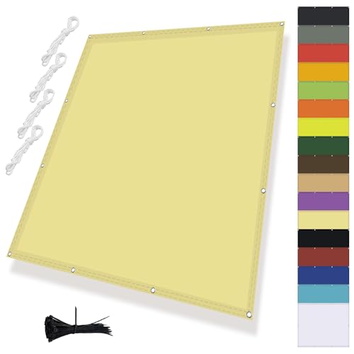 MENGH Sonnenschirm Segel,Balkonverkleidung mit Seil,Wasserdicht markisenstoff,Wasserabweisend Imprägniert 95% Uv-Blockfür überdachung Balkon Terrasse Schwimmbad Beige 1x3.6m MENGH Sonnenschirm Segel,Balkonverkleidung mit Seil,Wasserdicht markisenstoff,Wasserabweisend Imprägniert 95% Uv-Blockfür überdachung Balkon Terrasse Schwimmbad Beige 1x3.6m von MENGH