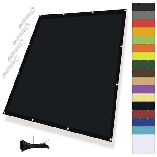 MENGH Sonnensegel Rechteckig,Balkon Terrasse Windschutz,Sonnensegel Wasserdicht Rechteck,Wasserabweisend Imprägniert 95% Uv-Blockfür überdachung Balkon Terrasse Schwimmbad Schwarz 1.8x2.2m von MENGH