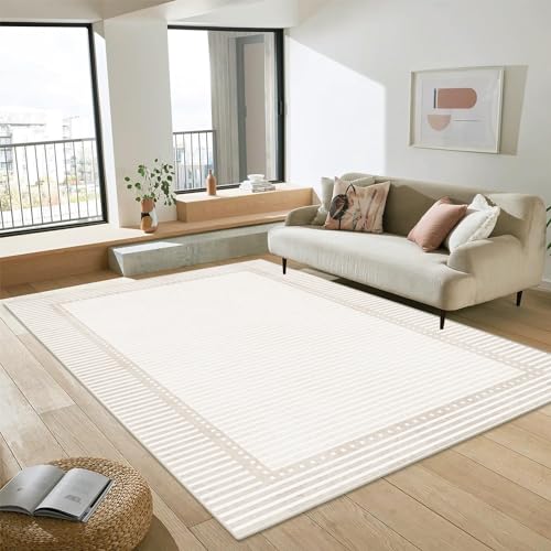 MENGH Teppich Wohnzimmer moderner, Großer Kurzflor Wohnzimmerteppich （Verschiedene Größen und Farben erhältlich） Anti-Rutsch Unterseite, Waschbar bis 30 Grad, Soft Teppich 120x240cm von MENGH