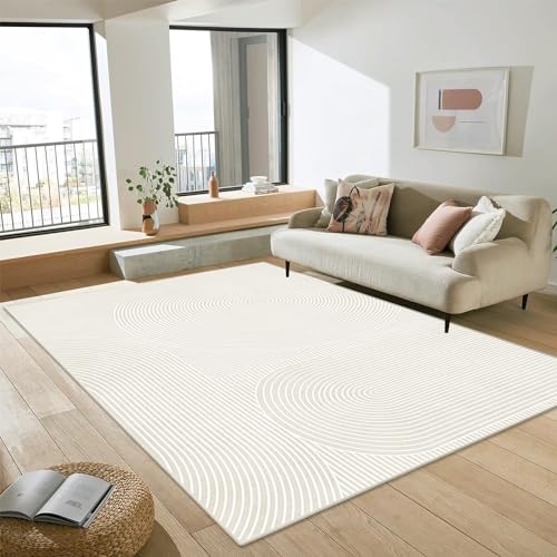 MENGH Teppich Wohnzimmer moderner, Großer Kurzflor Wohnzimmerteppich （Verschiedene Größen und Farben erhältlich） Anti-Rutsch Unterseite, Waschbar bis 30 Grad, Soft Teppich 170x250cm von MENGH