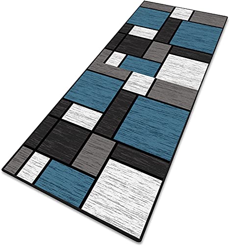 Teppichläufer Meterware Teppich Flur Lang Teppiche Modern 6mm rutschfest & leicht abwaschbar für Wohnzimmer Flur Büro Schlafzimmer Küche - 80x100cm von MENGH
