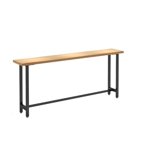 Kneipentische Retro Schmiedeeisen Wand Stehtisch Einfacher schmaler Langer hoher Fuß Holzküchen-Esstisch(Groß) von MENGLI-2024