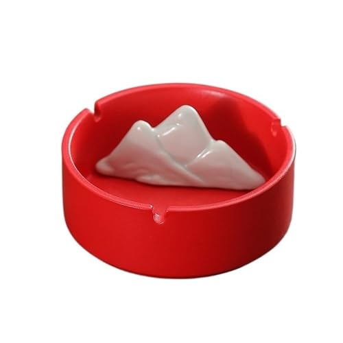 MENGLI-2024 Aschenbecher Aschenbecher Keramik Rot Seltsame Form for Hotel Wohnzimmer Desktop Tragbarer Aschenbecher von MENGLI-2024