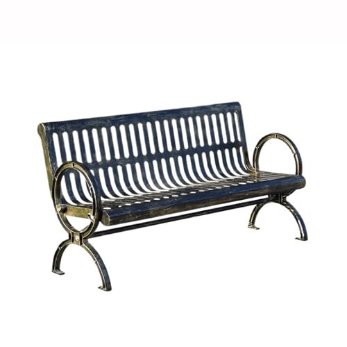 MENGLI-2024 Außenbank Antike Bronze Farbe Retro Outdoor Bank 1,5 Meter Doppel Bank mit Rückenlehne Park Gartenbank von MENGLI-2024
