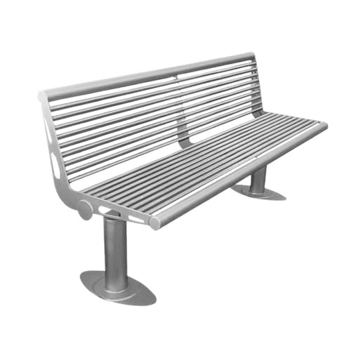 MENGLI-2024 Außenbank Gartenbank mit Rückenlehne for den Außenbereich, Sitzgelegenheiten aus Edelstahl, Freizeitstuhl for die Terrasse Gartenbank(XL) von MENGLI-2024